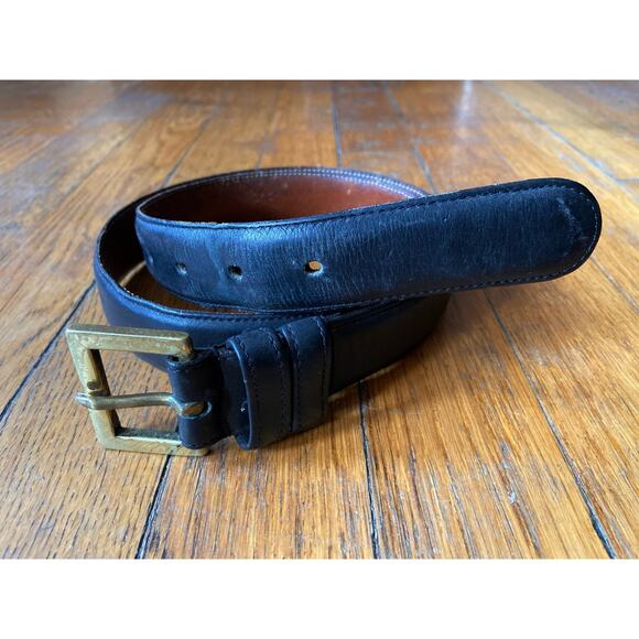 COACH #7601 Vintage Distressed Black Leather Belt Womens sz 34 - Picture 1 of 10